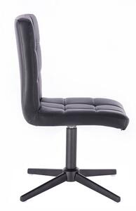 LuxuryForm Židle TOLEDO na černém kříži - černá