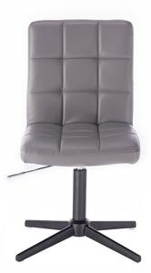 LuxuryForm Židle TOLEDO na černém kříži - šedá (VPT)