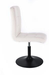 LuxuryForm Židle TOLEDO na černém talíři - bílá(VPT)