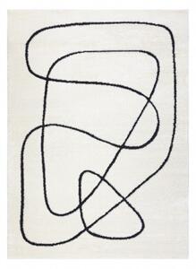 Dywany Łuszczów Kusový koberec Mode 8377 abstract cream/black - 80x150 cm