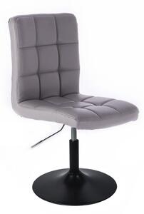 LuxuryForm Židle TOLEDO na černém talíři - šedá (VPT)