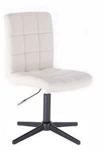 LuxuryForm Židle TOLEDO na černém kříži - bílá (VPT)
