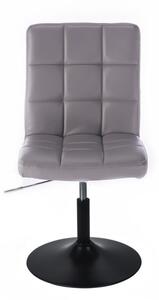 LuxuryForm Židle TOLEDO na černém talíři - šedá (VPT)