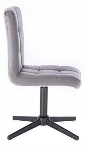 LuxuryForm Židle TOLEDO na černém kříži - šedá (VPT)
