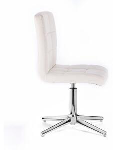 LuxuryForm Židle TOLEDO na stříbrném kříži - bílá