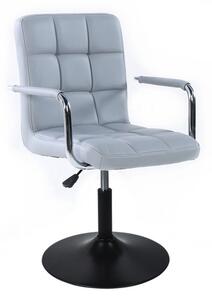 LuxuryForm Židle VERONA na černém talíři - šedá (VPT)