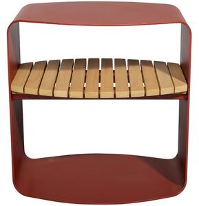 Červený hliníkový zahradní odkládací stolek No.109 Mindo 48 x 35 cm