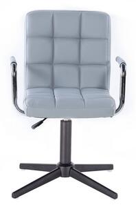 LuxuryForm Židle VERONA na černém kříži - šedá (VPT)