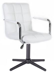 LuxuryForm Židle VERONA na černém kříži - bílá (VPT)