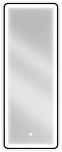 Mexen Coro zrcadlo koupelnové podsvícené 45 x 120 cm, LED 6000K, anti-pára, černý rám - 9817-045-120-611-70