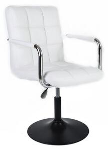 LuxuryForm Židle VERONA na černém talíři - bílá (VPT)