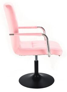 LuxuryForm Židle VERONA na černém talíři - růžová