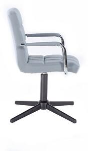 LuxuryForm Židle VERONA na černém kříži - šedá (VPT)