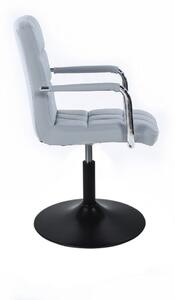 LuxuryForm Židle VERONA na černém talíři - šedá (VPT)
