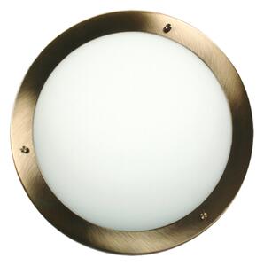 CLX Stropní / nástěnné osvětlení do koupelny EMILIO, 1xE27, 60W, 31cm, kulaté, patina, IP44 13-89345