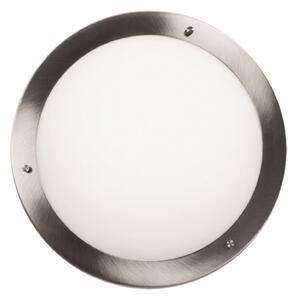 CLX Stropní / nástěnné osvětlení do koupelny EMILIO, 1xG9, 40W, 18cm, kulaté, nikl, IP44 12-69955