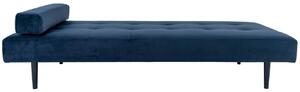 Nordic Living Tmavě modrá sametová lenoška Camri 200 cm