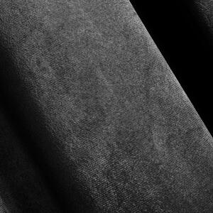Černý sametový závěs na kroužcích ROSA 140x250 cm