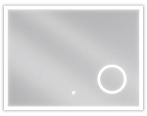 Mexen Kala osvětlené koupelnové zrcadlo s kosmetickým zrcátkem 80 x 60 cm, LED 6000K, proti zamlžování - 9820-080-060-611-00