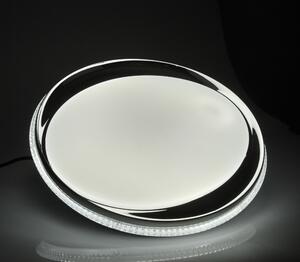 PLX LED stropní koupelnové svítidlo NORTFOLK, 72W, teplá-studená bílá, 51cm, kulaté, chromované 314826