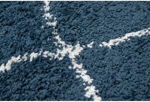 Kusový koberec shaggy Praka modrý atyp 80x300cm