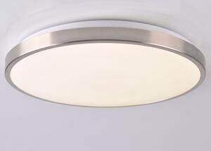 PLX LED stropní moderní osvětlení JOHN, 24W, denní bílá, 39cm, kulaté, stříbrné 314895
