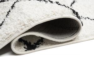 Kusový koberec shaggy Praka krémový 1 atyp 60x200cm