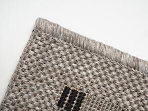 Devos koberce Kusový koberec Floorlux 20329 Silver/Black – na ven i na doma - 80x150 cm