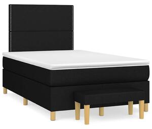 Box spring postel s matrací černá 120x190 cm textil 3270399