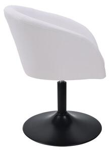 LuxuryForm Židle VENICE na černé kulaté podstavě - bílá