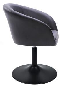LuxuryForm Židle VENICE na černé kulaté podstavě - černá