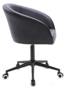 LuxuryForm Židle VENICE na černé podstavě s kolečky - černá
