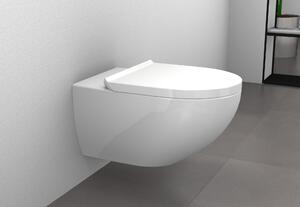 Závěsné WC E-9030 s pomalu padajícím prkénkem Soft-close, rimless - různé barvy