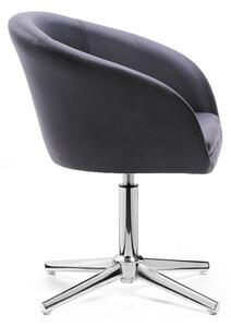 LuxuryForm Židle VENICE na stříbrném kříži - černá