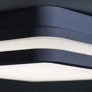 KANLUX Venkovní stropní přisazené LED osvětlení DEVON, 18W, denní bílá, hranaté, 22x22cm, grafitové 32943;33349