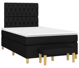 Box spring postel s matrací černá 120x190 cm textil 3270427