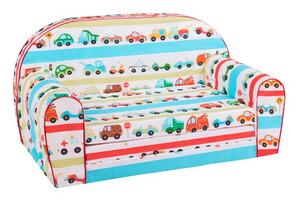 Svět pokojů Dětská sedací rozkládací pohovka 100 cm auta 02