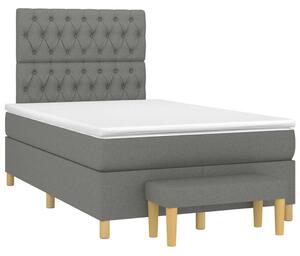 Box spring postel s matrací tmavě šedá 120x190 cm textil 3270426