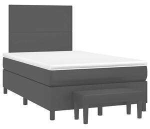 Box spring postel s matrací černá 120x190 cm umělá kůže 3270439