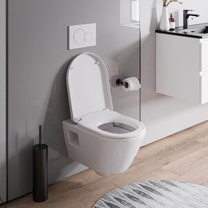 Závěsné WC VIVEO s prkénkem Soft-Close, rimless - bílá lesklá