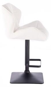 LuxuryForm Barová židle MILANO na černé podstavě - bílá