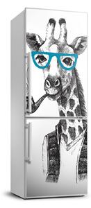 Foto tapeta na ledničku Žirafa v brýlích FridgeStick-70x190-f-122012386