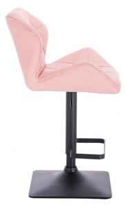 LuxuryForm Barová židle MILANO na černé podstavě - růžová