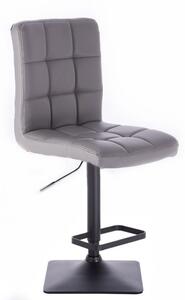 LuxuryForm Barová židle TOLEDO na černé podstavě - šedá