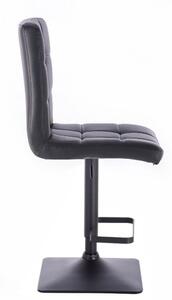 Barová židle TOLEDO na černé podstavě - černá