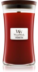 Woodwick Cinnamon Chai vonná svíčka s dřevěným knotem 609,5 g