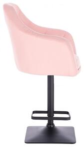 LuxuryForm Barová židle ANDORA na černé základně - růžová