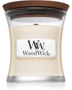 Woodwick White Tea & Jasmine vonná svíčka s dřevěným knotem 85 g