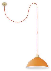LOREO Moderní závěsné osvětlení na lanku HTS PAT, 1xE27, 60W, oranžové, průměr 37cm O2831 W1 PAT + POM [D]