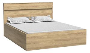 Maželská postel 160 cm Milley 09 (s roštem) (hikora). 1057881